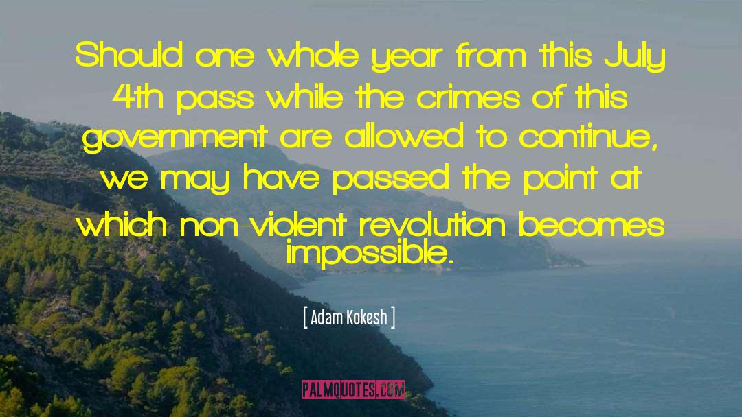 Adam Kokesh Quotes: Should one whole year from