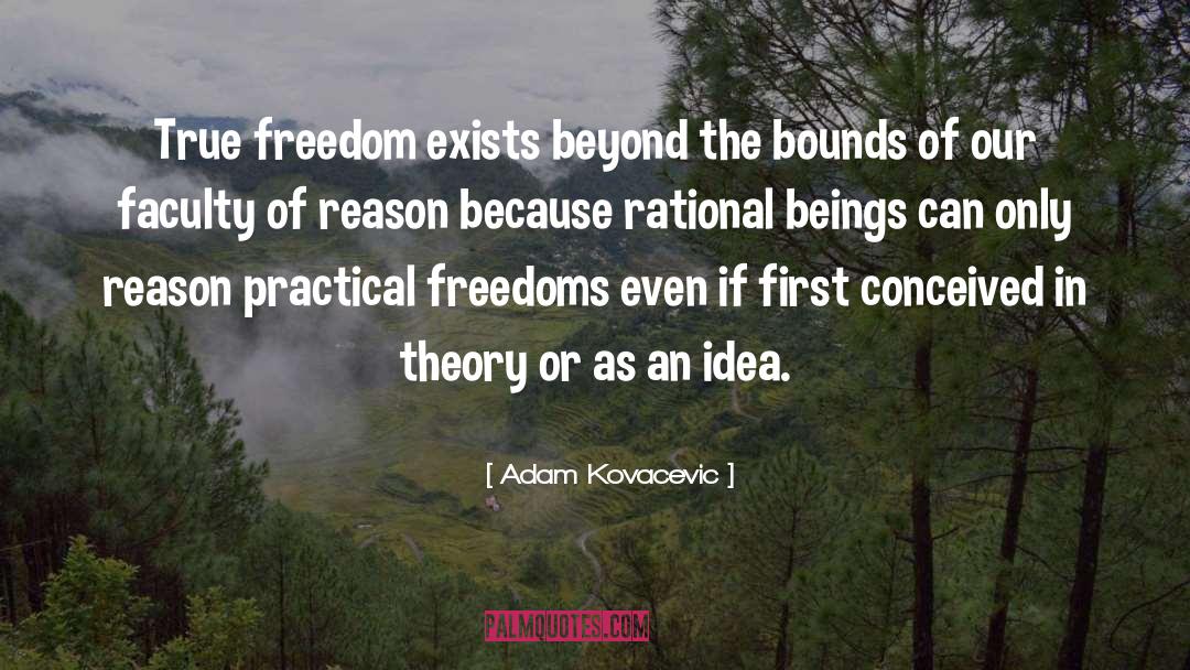 Adam Kovacevic Quotes: True freedom exists beyond the