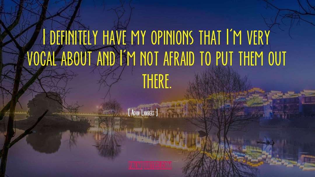 Adam Lambert Quotes: I definitely have my opinions