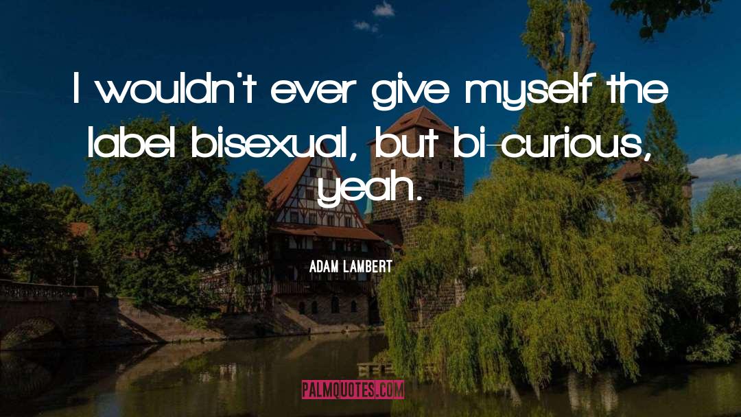 Adam Lambert Quotes: I wouldn't ever give myself