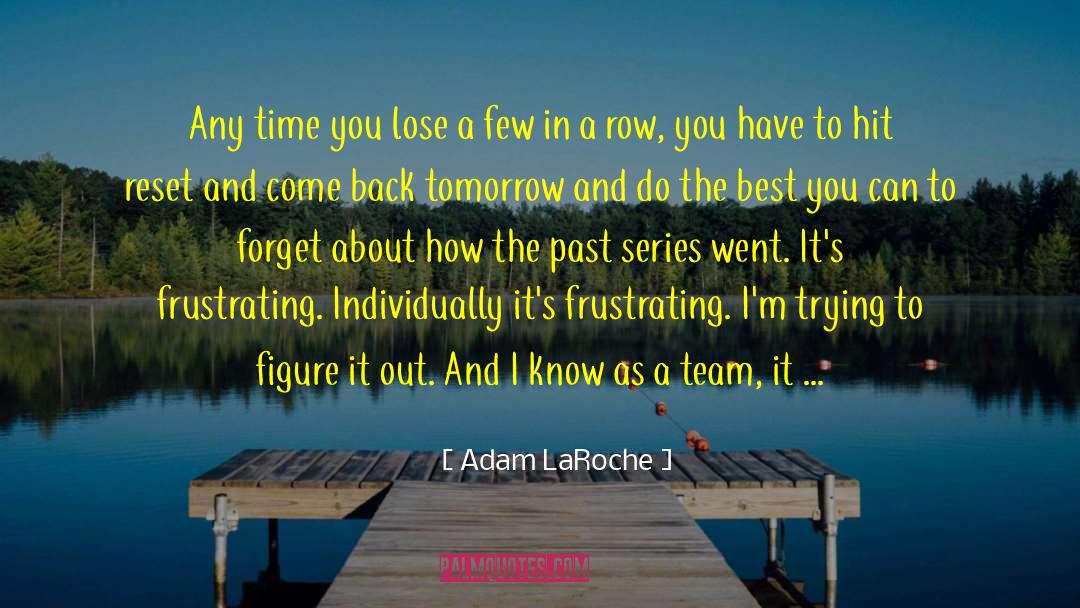 Adam LaRoche Quotes: Any time you lose a