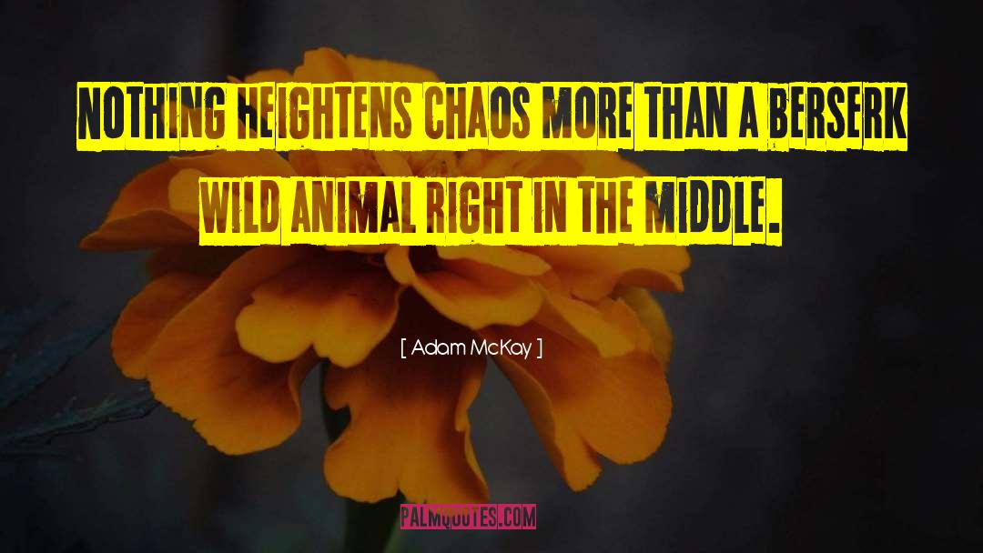 Adam McKay Quotes: Nothing heightens chaos more than