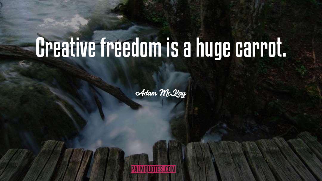 Adam McKay Quotes: Creative freedom is a huge