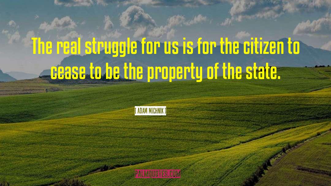 Adam Michnik Quotes: The real struggle for us