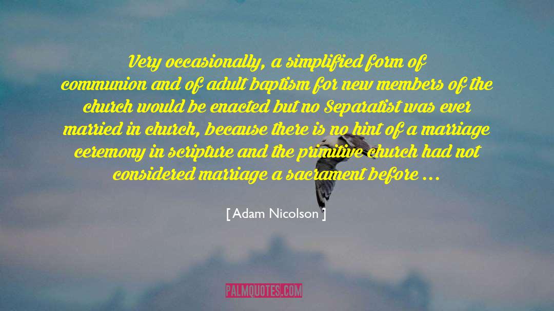 Adam Nicolson Quotes: Very occasionally, a simplified form