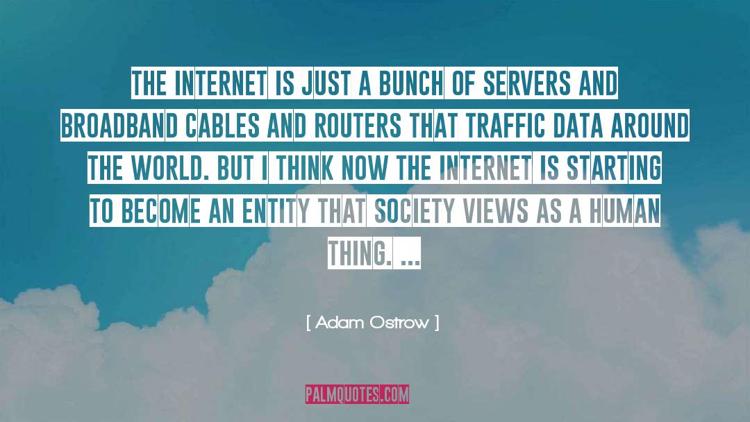 Adam Ostrow Quotes: The Internet is just a