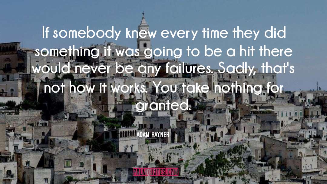 Adam Rayner Quotes: If somebody knew every time