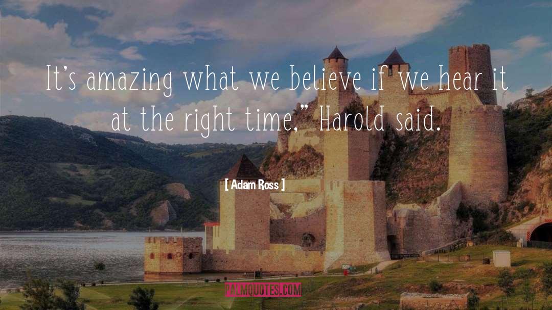 Adam Ross Quotes: It's amazing what we believe