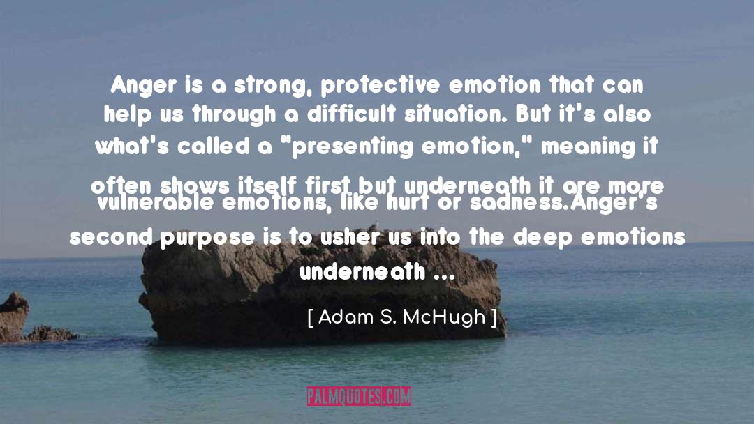 Adam S. McHugh Quotes: Anger is a strong, protective