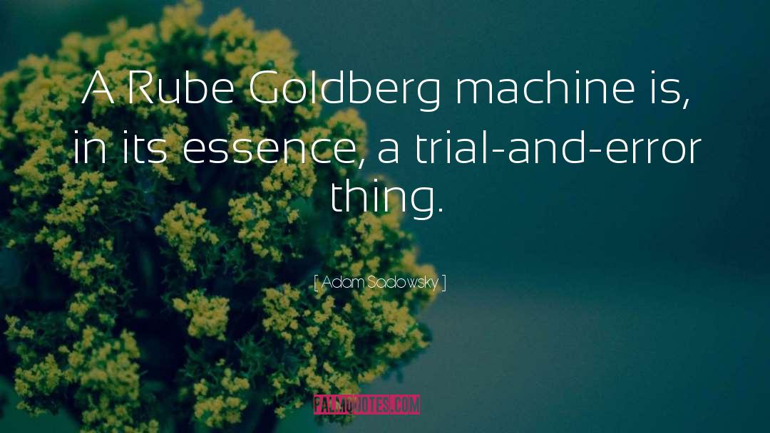 Adam Sadowsky Quotes: A Rube Goldberg machine is,