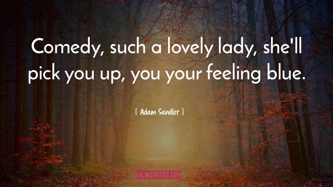Adam Sandler Quotes: Comedy, such a lovely lady,