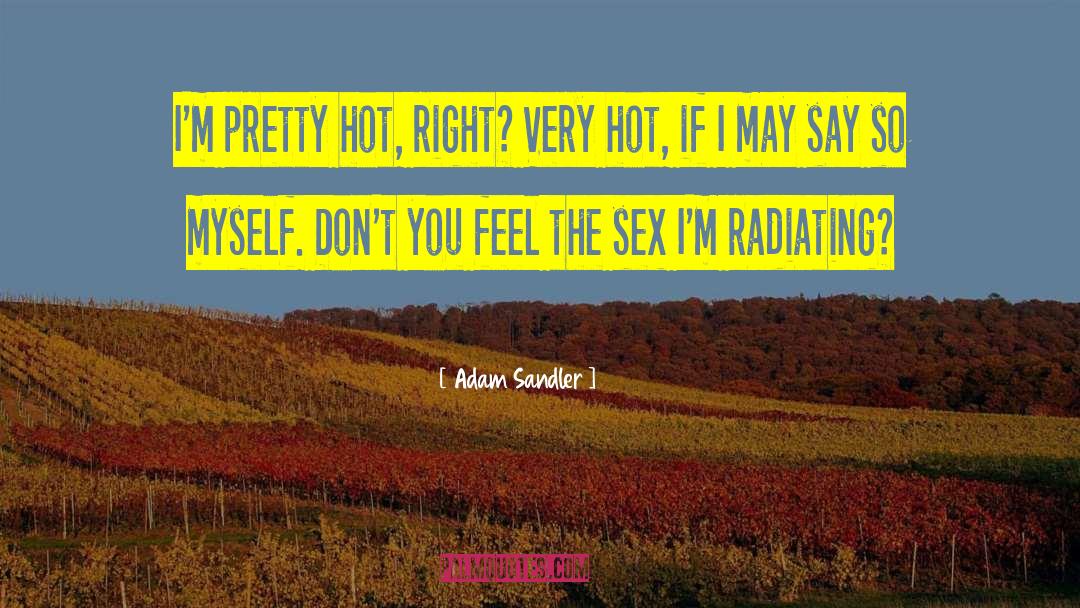 Adam Sandler Quotes: I'm pretty hot, right? Very