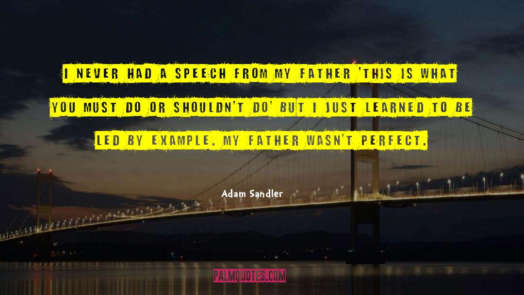 Adam Sandler Quotes: I never had a speech