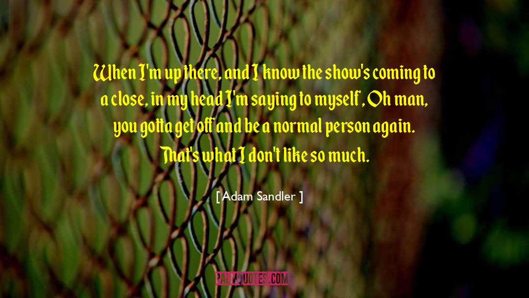 Adam Sandler Quotes: When I'm up there, and