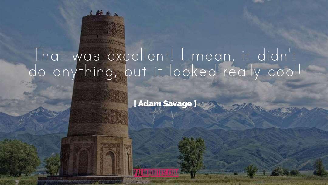Adam Savage Quotes: That was excellent! I mean,