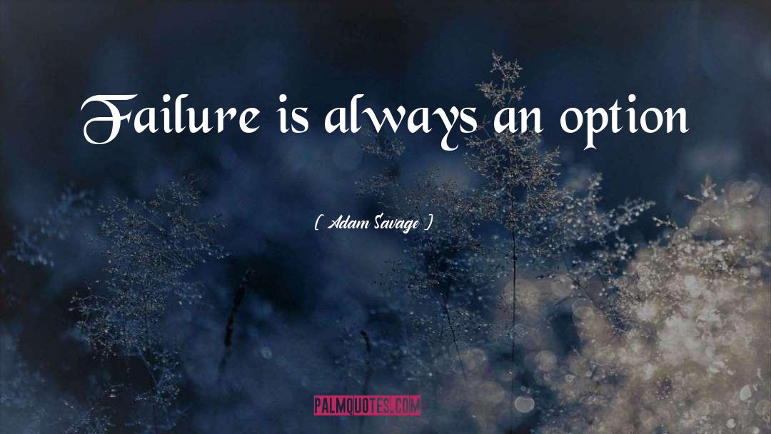 Adam Savage Quotes: Failure is always an option