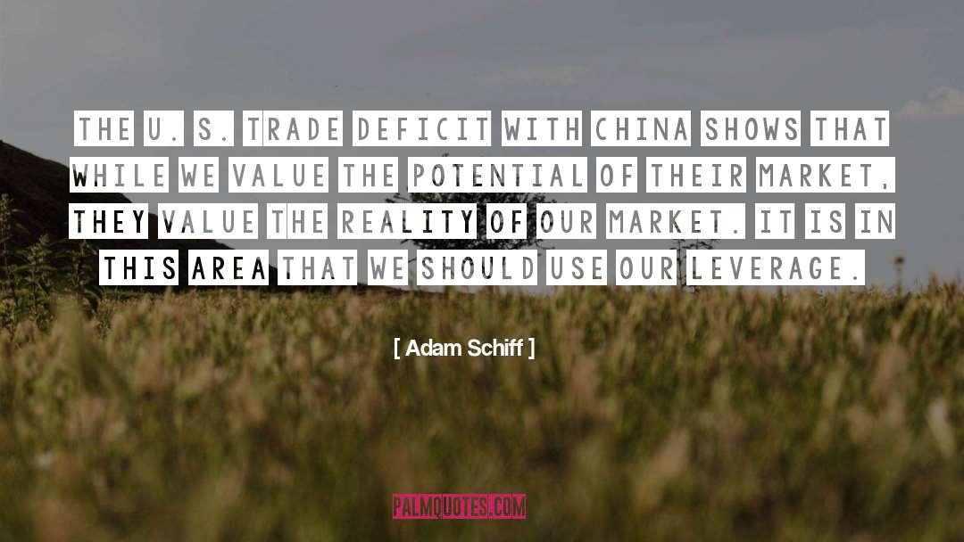 Adam Schiff Quotes: The U. S. trade deficit