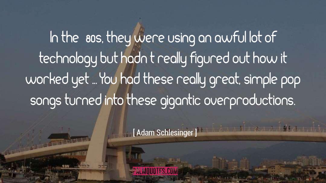 Adam Schlesinger Quotes: In the '80s, they were