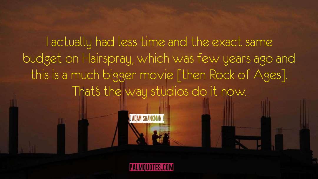 Adam Shankman Quotes: I actually had less time