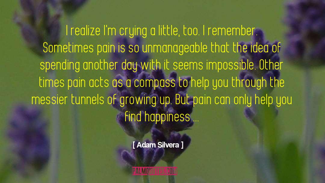 Adam Silvera Quotes: I realize I'm crying a