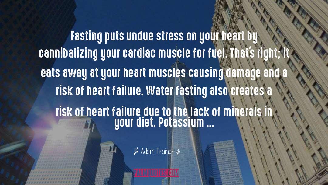 Adam Trainor Quotes: Fasting puts undue stress on