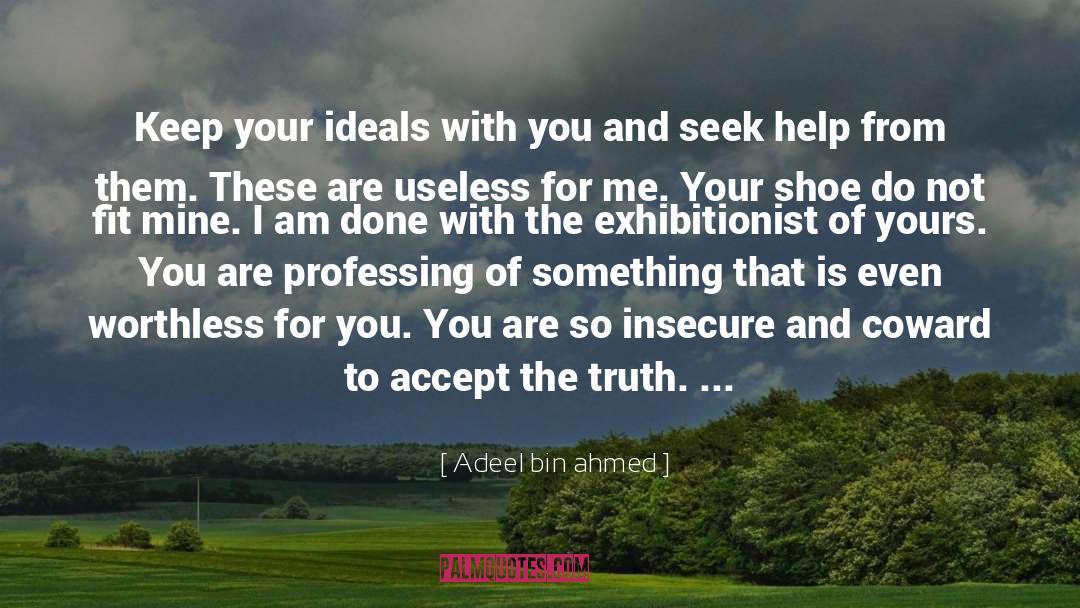 Adeel Bin Ahmed Quotes: Keep your ideals with you