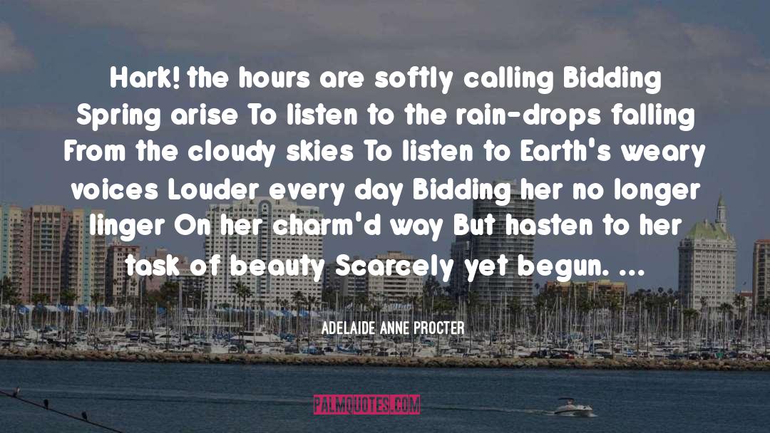 Adelaide Anne Procter Quotes: Hark! the hours are softly