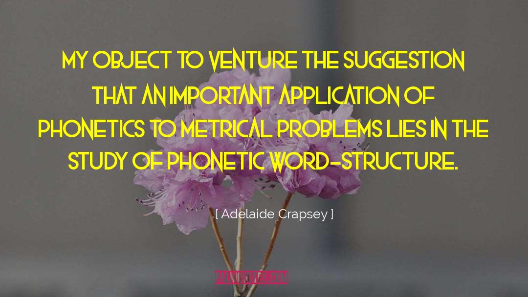 Adelaide Crapsey Quotes: My object to venture the