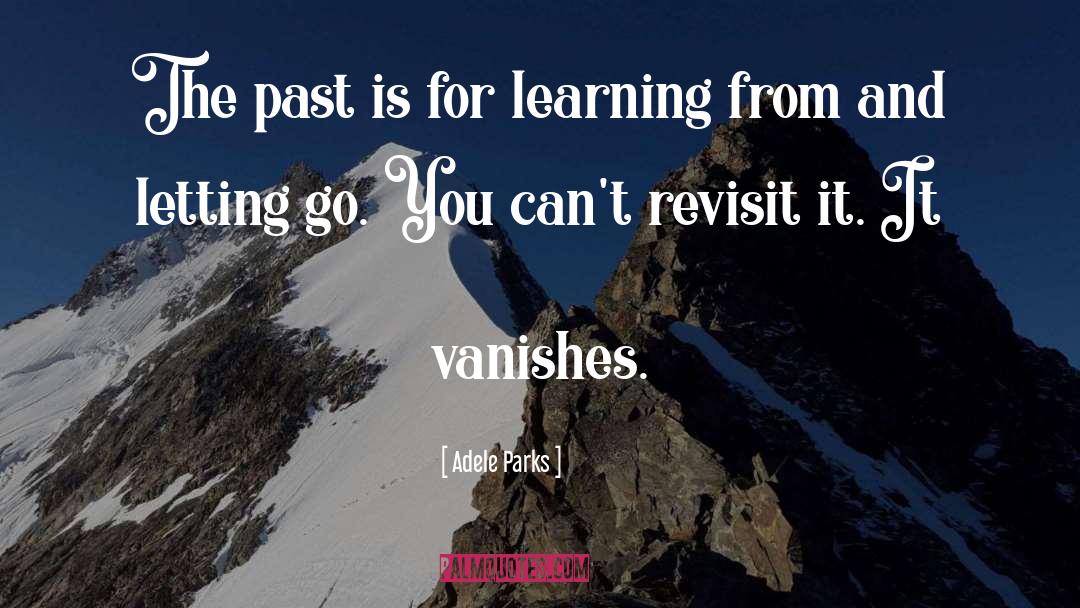 Adele Parks Quotes: The past is for learning