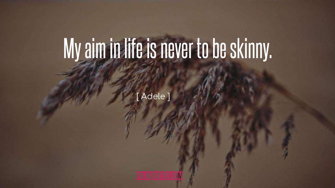 Adele Quotes: My aim in life is