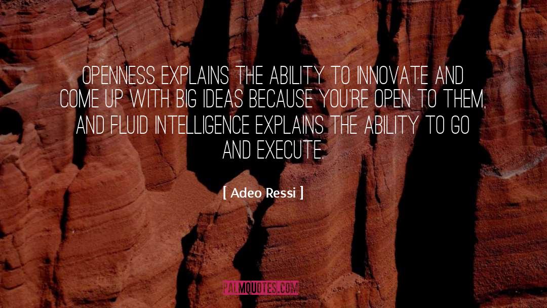 Adeo Ressi Quotes: Openness explains the ability to