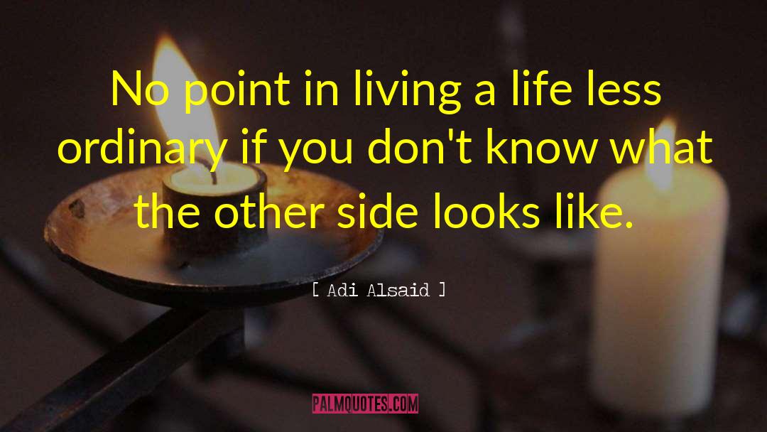 Adi Alsaid Quotes: No point in living a