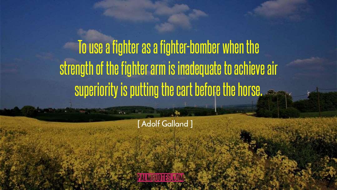 Adolf Galland Quotes: To use a fighter as