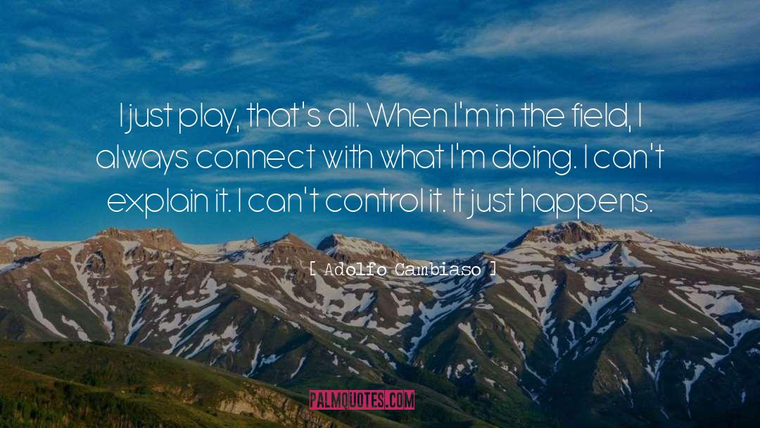 Adolfo Cambiaso Quotes: I just play, that's all.