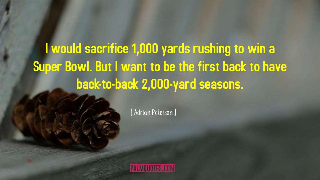 Adrian Peterson Quotes: I would sacrifice 1,000 yards