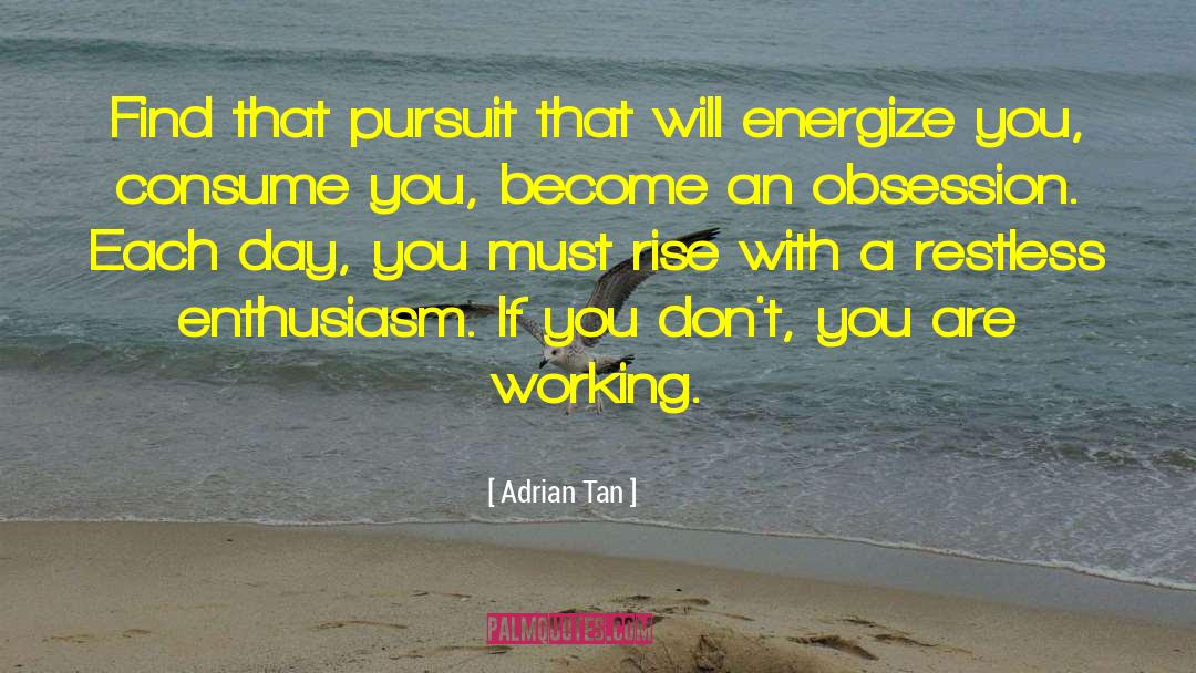 Adrian Tan Quotes: Find that pursuit that will