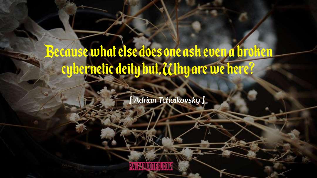 Adrian Tchaikovsky Quotes: Because what else does one