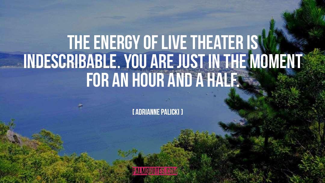 Adrianne Palicki Quotes: The energy of live theater