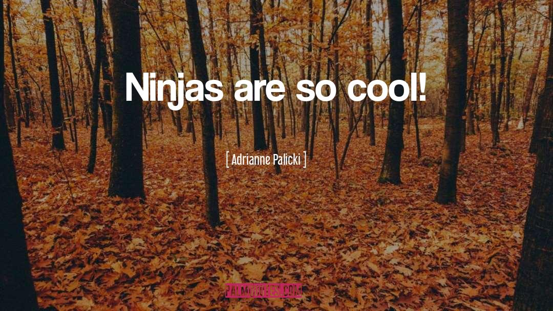 Adrianne Palicki Quotes: Ninjas are so cool!