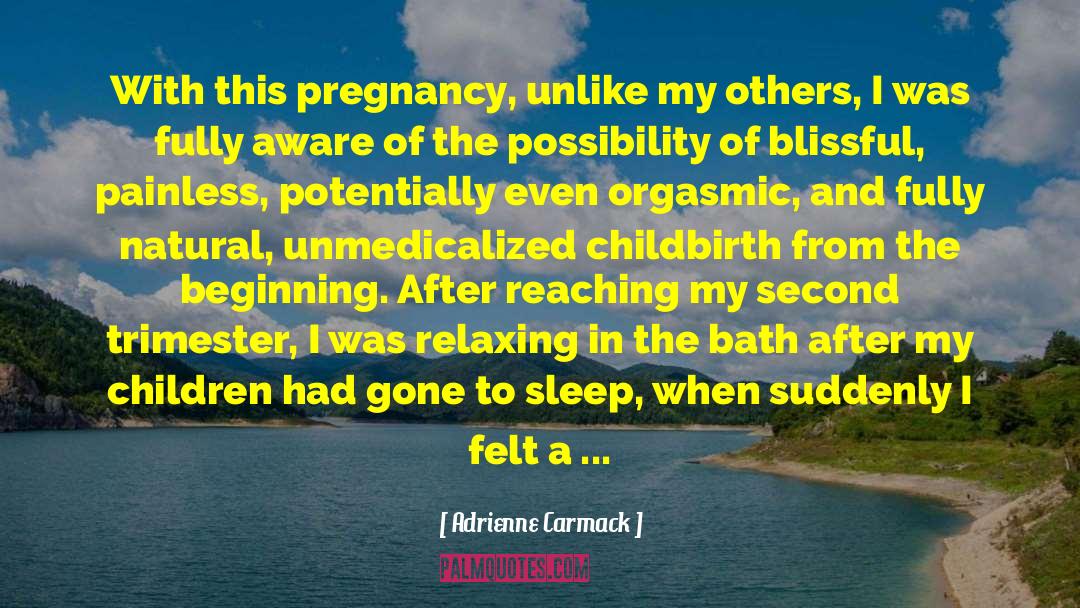 Adrienne Carmack Quotes: With this pregnancy, unlike my