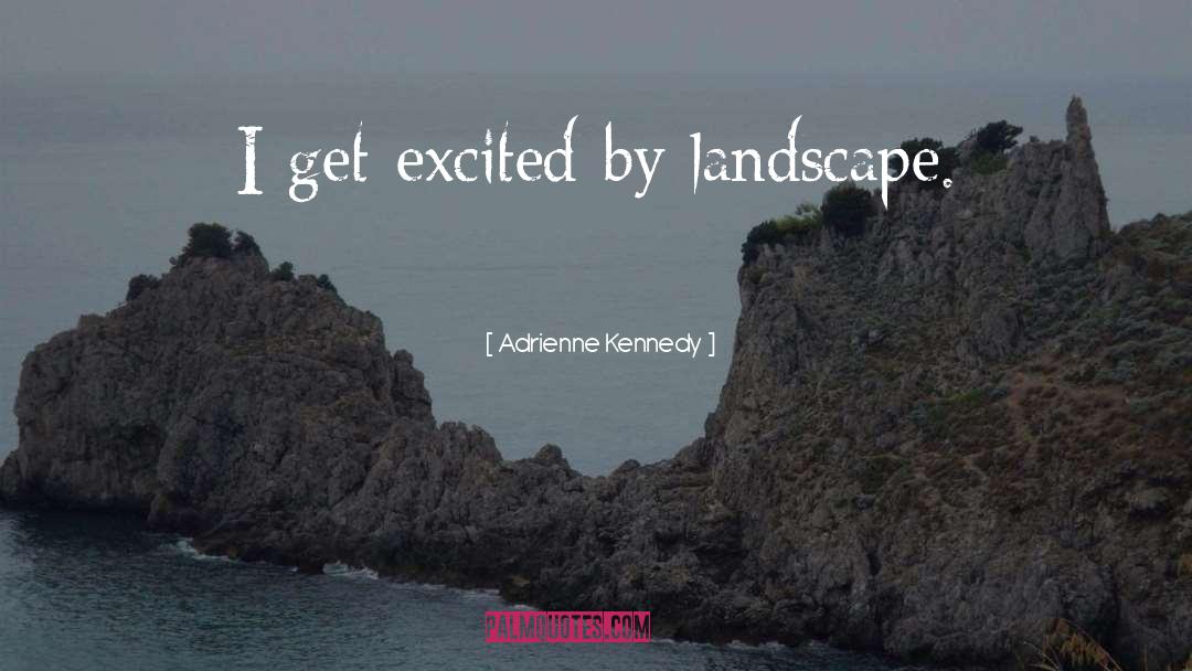 Adrienne Kennedy Quotes: I get excited by landscape.