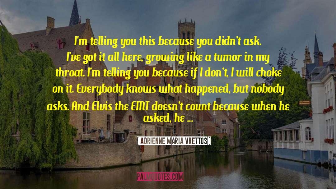 Adrienne Maria Vrettos Quotes: I'm telling you this because
