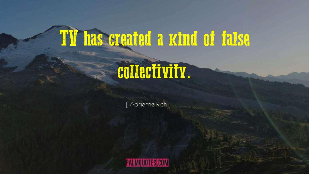 Adrienne Rich Quotes: TV has created a kind