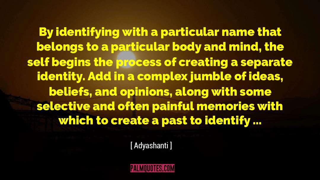 Adyashanti Quotes: By identifying with a particular