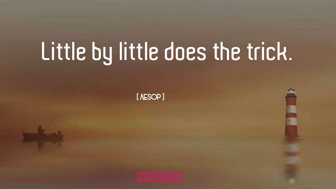 Aesop Quotes: Little by little does the