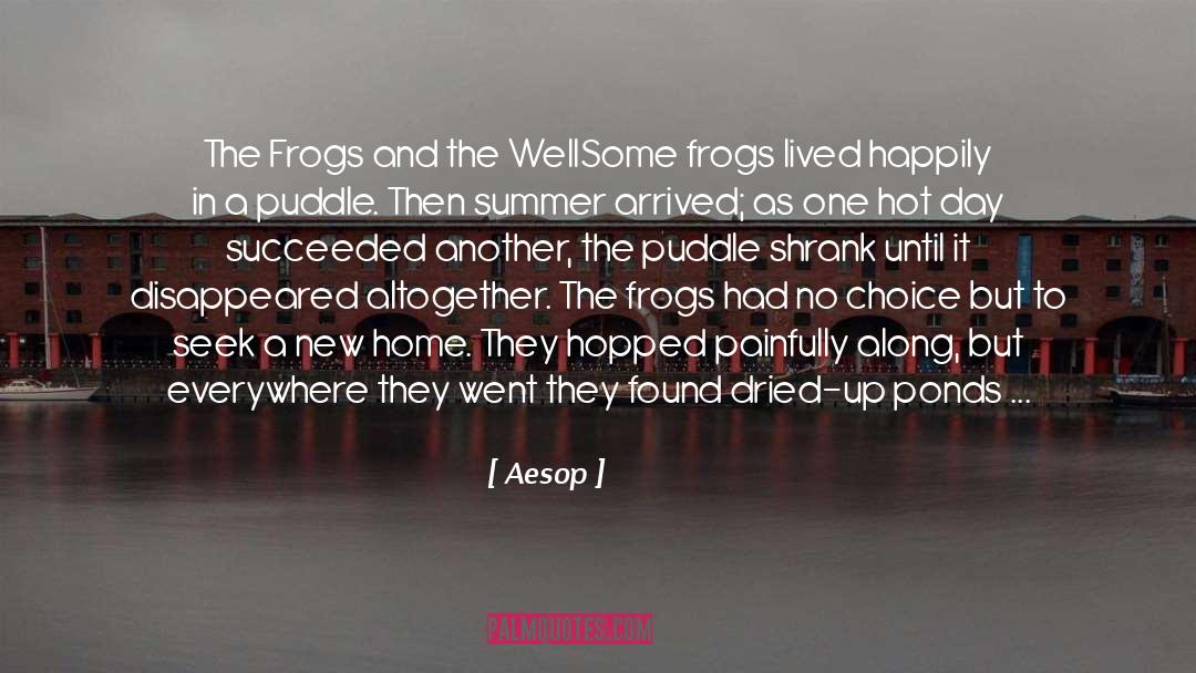 Aesop Quotes: The Frogs and the Well<br