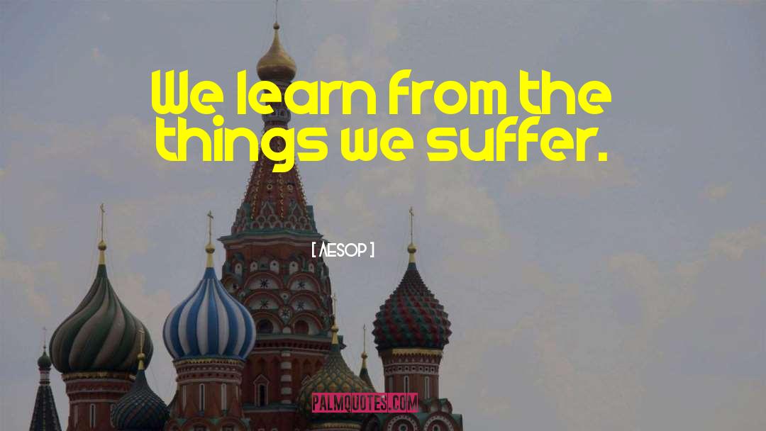 Aesop Quotes: We learn from the things