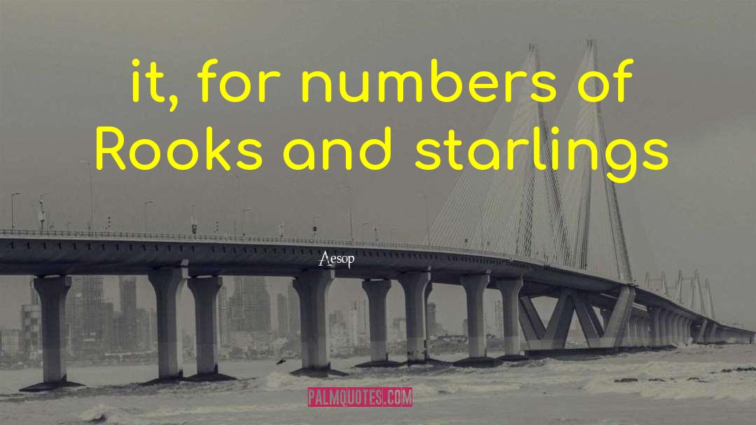 Aesop Quotes: it, for numbers of Rooks