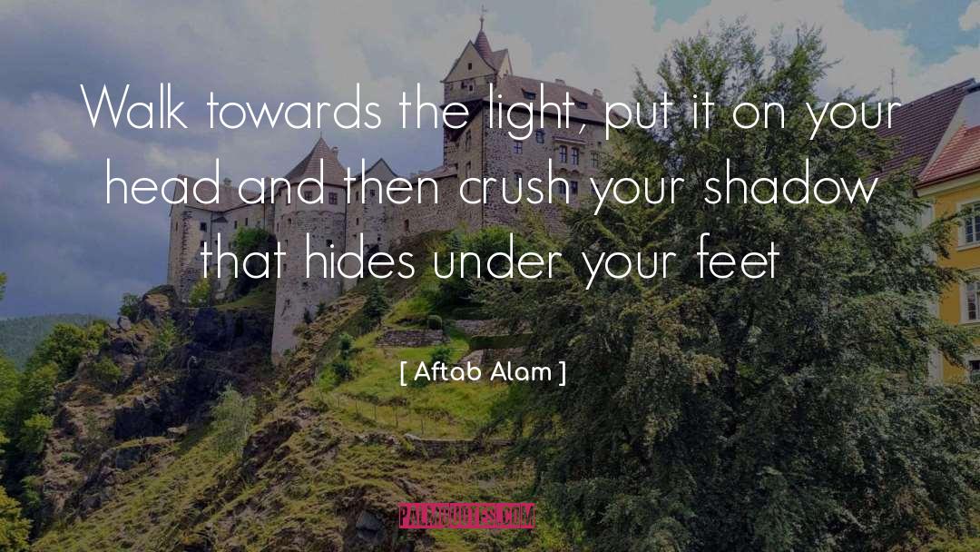 Aftab Alam Quotes: Walk towards the light, put
