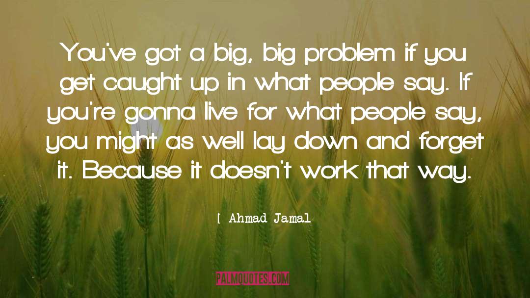 Ahmad Jamal Quotes: You've got a big, big